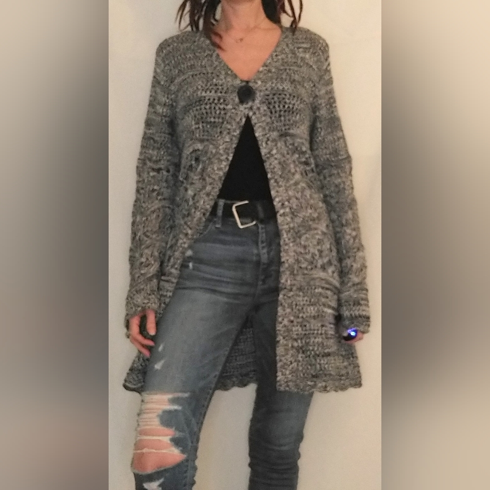 Chico's loose knit Long Cardigan Sweater 3
